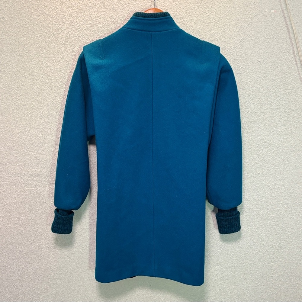 Vintage Andover Wool by Forstmann Coat Teal NYG New York Girl Made in USA Raglan - Picture 3 of 11